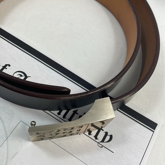 Authentic LOUIS VUITTON SAN TULLE brown leather belt size 33 with COA - Picture 2 of 10